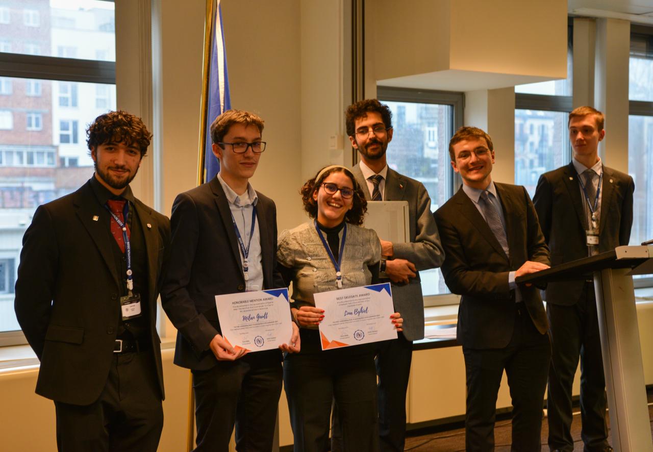 Award ceremony at BrusselsMUN International 2026