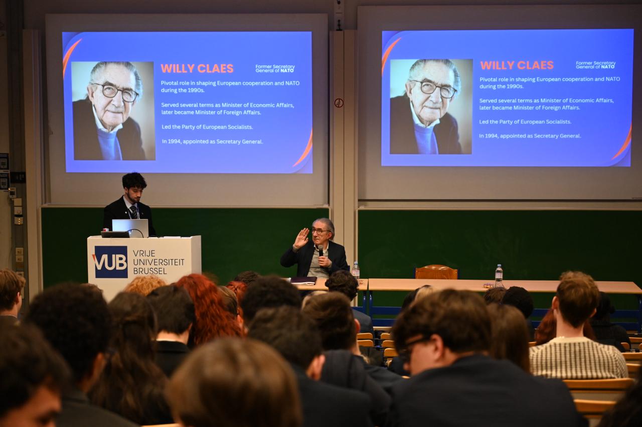 Willy Claes, former NATO Secretary General, keynote at BrusselsMUN International 2026