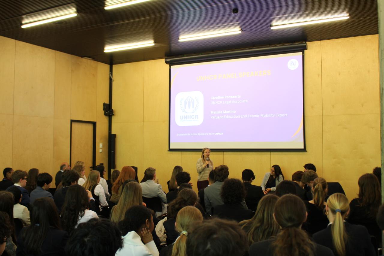 UNHCR panel speakers at BrusselsMUN Junior 2026